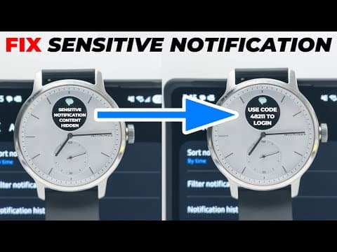 FIX Sensitive Notification Content Hidden On Your Smartwatch!