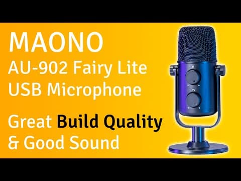 Maono Fairy Lite AU-902 USB Mic Review - Excellent Build Quality & Good Audio