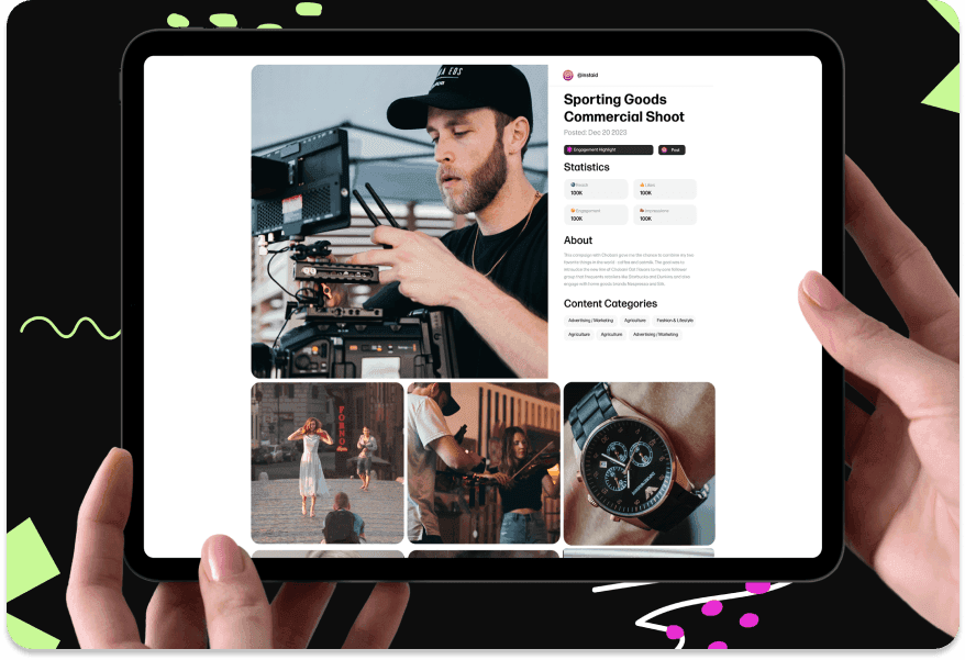 Creatorland project performance and creator campaign view