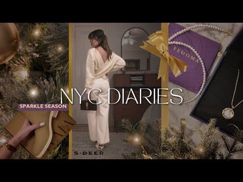NYC HOLIDAY VLOG: New-in pieces, Christmas tree decorating, festive events | Ajda NYC