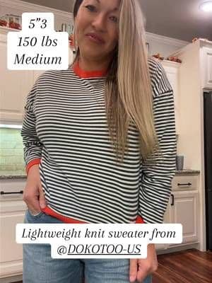 Love how soft and lightweight this knit sweater is… true to size! @DOKOTOO-US #tiktokshopblackfriday #sweater #blackfriday #ootdinspo #blackfridaydeals