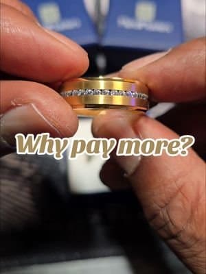 This titanium gold-tone wedding band appears much more valuable than the actual price I paid. @Metal Masters #tiktokshopcreatorpicks #tiktokshopstockup #metalmasters #weddingband