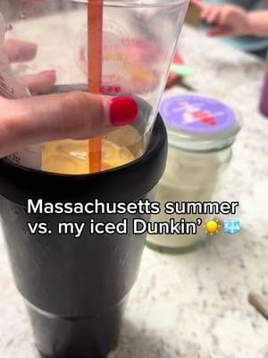hubby was skeptical, @Dunkin' said see ya in 3 hrs, @Frost Buddy said bet #frostbuddy #dunkin #icedcoffee #roadtripfinds