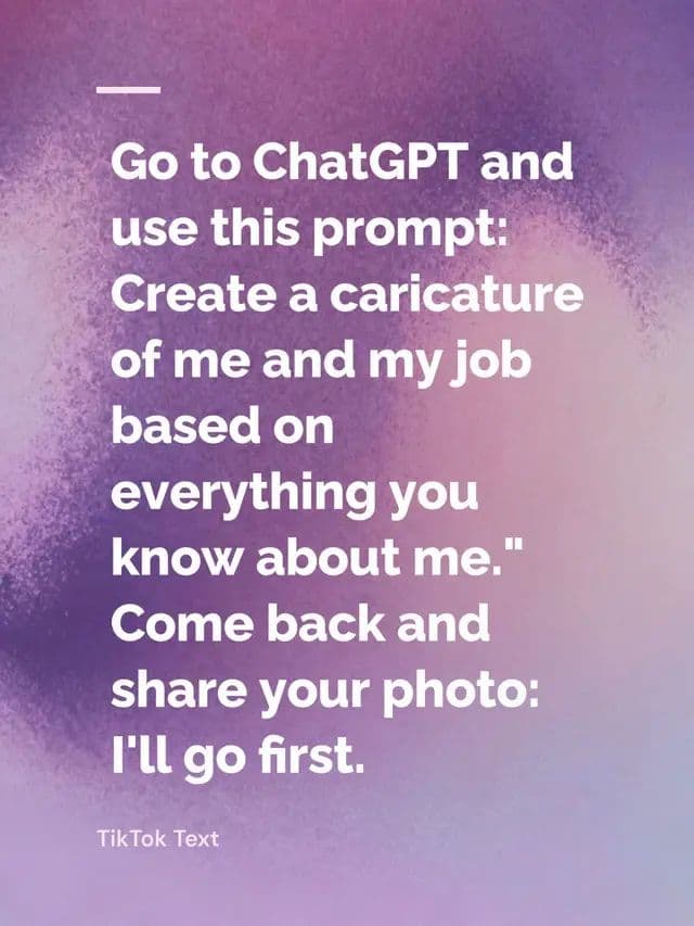 Asked Al to create a caricature of me + my job... and this is what it came up with Your turn •• Try the prompt and come back to show me yours! #chatgpt #aiprompt #aitrend #tiktokshopaffiliateprogram #healthcare