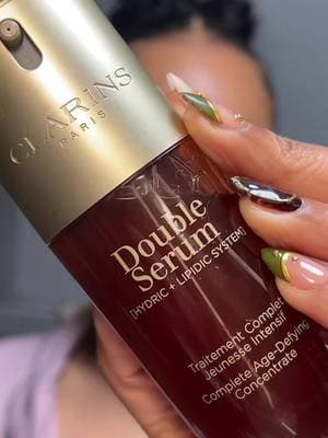 gifted by Clarins | Double Serum. @Clarins USA •Clarins ICONIC Double Serum, revolutionized. • Packed with 22 powerful plant extracts & 5 active molecules to target the 2 types of aging. • visibly firmer skin, smooths wrinkles, boosts radiance, refines pores, in just 7 days. • instantly reinforces skin's moisture barrier + provides 24hr| hydration. • inspired by 5 years of epigenetics research - helps neutralize the visible effects of aging linked to lifestyle (sleep, diet, environmental aggressors) while still targeting the natural aging process. #clarins