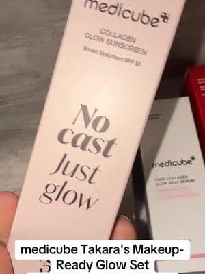 A beautiful makeup look starts with good skin prep! medicube's Takara's Makeup-Ready Glow Set brings together skincare essentials, including sunscreen, for a hydrated-looking makeup base. 🩷 #Medicube #MakeupPrep #GlowySkin #KBeautyFinds #TikTokShop