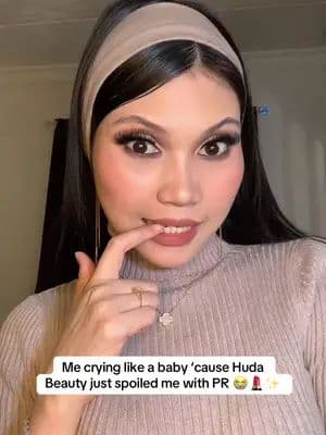@jennmnzr not me crying over PR like it’s a love letter from Huda Beauty 😭💌💄… then another PR showed up 😭😭✨#hudabeauty #pr #beautytok