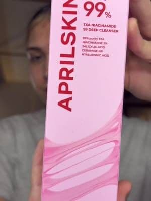 Obsessed with this skincare😍 the packaging is so pretty, everything is pink including the actual product! I have been using it for a week and can already see a difference in my skin! #tiktokshop #skincare #niacinamide #aprilskin