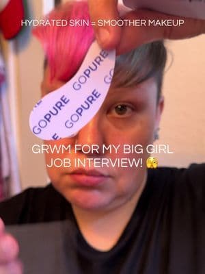 #grwm for my BIG GIRL job interview💼 Using @Gopure Advanced Repair Eye Cream, GoPure Glow Getter Eye Mask and more! #tiktokshopsparkcreator #SkincareTikTok #gopure #eyemask