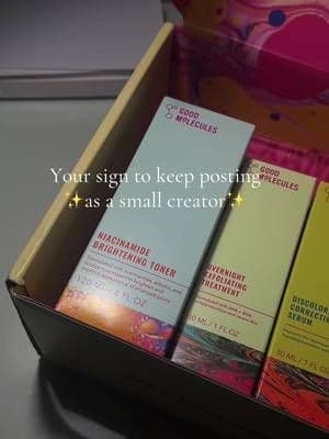 @Good Molecules thank you so much, I can’t wait to try🥹 #prpackage #smallcreator #tiktokgrowth #smalltiktoker #creatortips #creatorinsights #teamwork