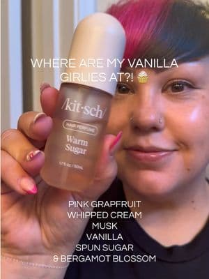 This @Kitsch Warm Sugar hair perfume smells like warm vanilla, spun sugar, and pink grapefruit in the BEST way 🤍 Perfect for refreshing your hair between wash days while still giving that soft, cozy, expensive scent vibe. #perfume #kitsch #tiktokshopsparkcreator #tiktokshopcreatorpicks #tiktokshopstockup