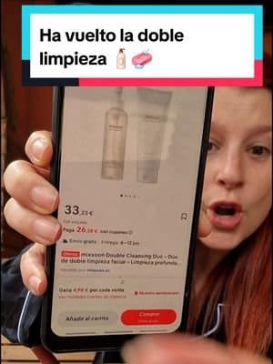 Ayer pensé que la había liado muy parda 😭 Subí el vídeo de la doble limpieza de Mixsoon porque estaba en una promo brutal y de repente desapareció el descuento… Y yo ya pensando que había recomendado algo que ya no existía 😳 Pues acabo de volver a mirarlo y no solo ha vuelto… está todavía más barato 😭 Limpiador en aceite + limpiador facial coreano, mi combo de limpieza favorito. #Mixsoon #DobleLimpieza #SkincareCoreano #CuidadoFacial #tiktokshop