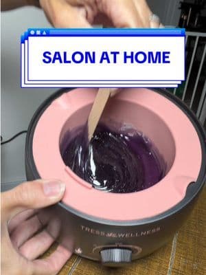 This is the salon waxing kit you didn’t know you needed! #ad #tresswellness #wax #waxing #salonathome