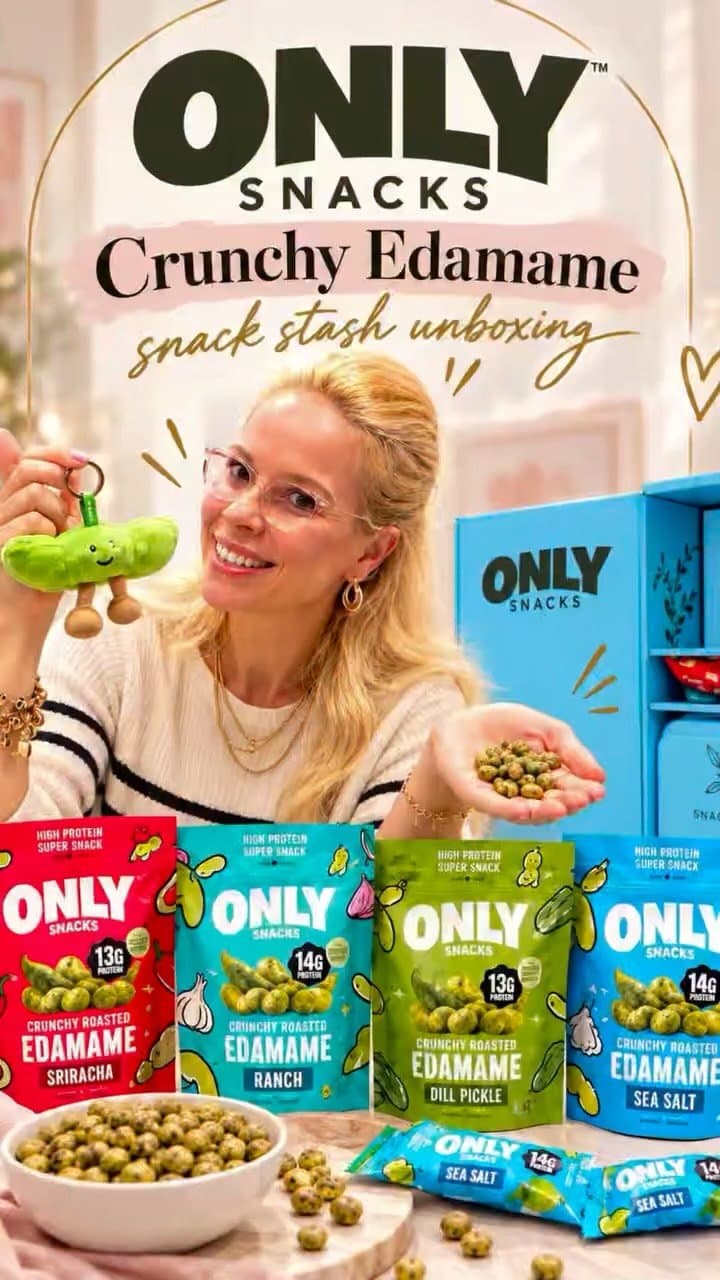 Crunchy, flavorful, and seriously snackable 💚✨
I’ve been trying the crunchy roasted edamame from @OnlySnacks and I lov