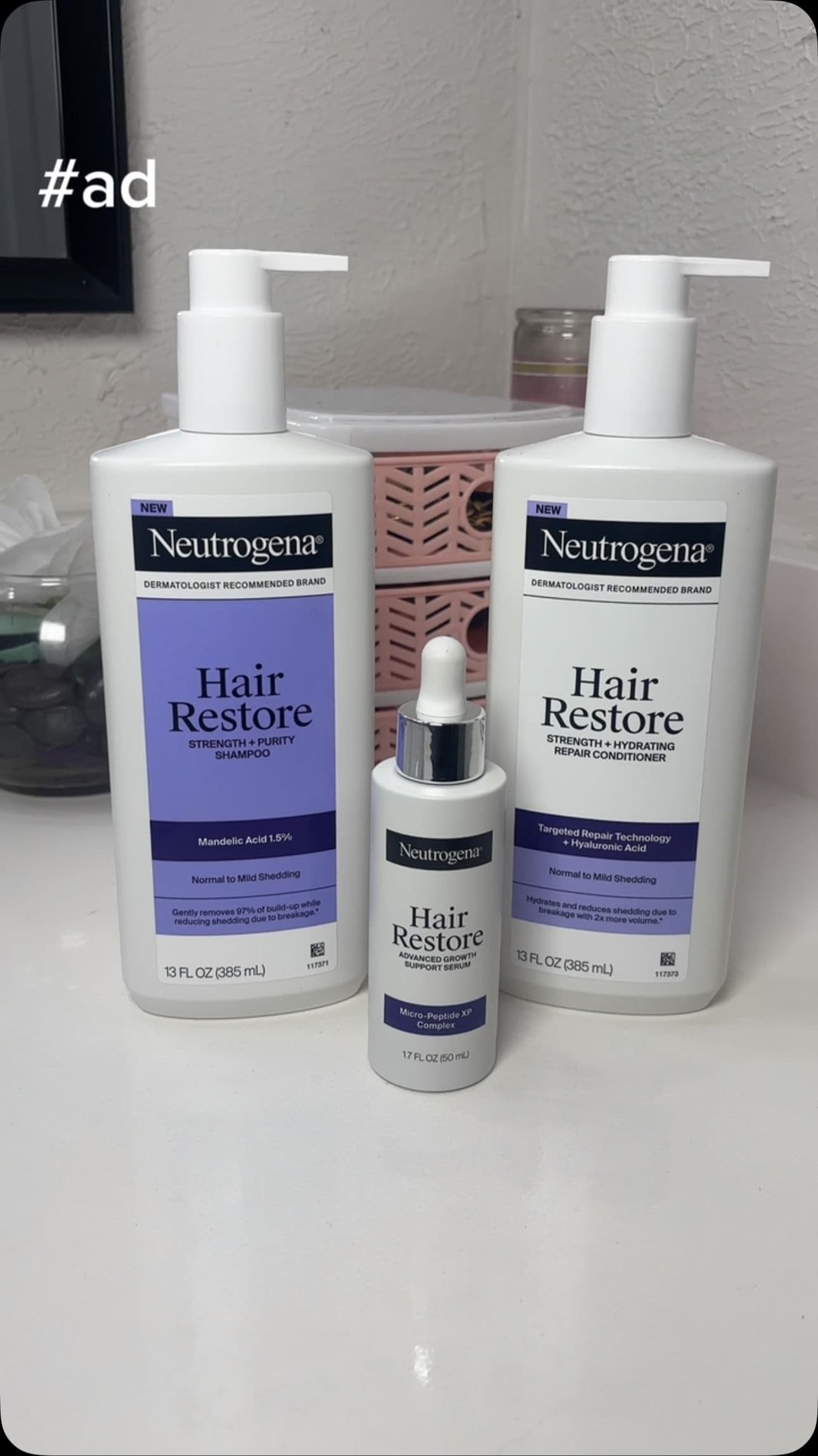 #AD Taking better care of my hair, even with my weave in 🤎 Trying out Neutrogena Hair Restore! @neutrogena #HairRestore