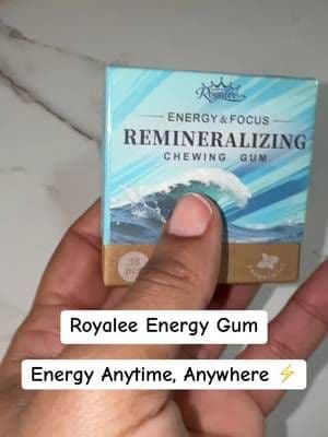 Skip the coffee and grab Royalee Energy Gum. Made with natural caffeine to help boost focus, freshen your breath, and keep you energized on the go. #TikTokShop #EnergyBoost #Focus #Caffeine #Productivity