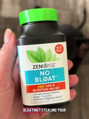 Bloating stealing your comfort? Meet nature's digestive rescue squad. Zenwise's triple-action formula combines Bacillus subtilis DE111 probiotics with enzymatic power and 5 herbals like turmeric and ginger. These sugar-free capsules actively absorb nutrients while neutralizing discomfort, 60 vegetarian capsules delivering 24 months of gut support through scientifically-backed botanicals. Click 'Add to Cart' to fuel your digestion with nature's best team. #nobloat #nobloating #zenwise #ad #bloatingrelief