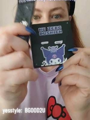 Trying out some hello kitty Kuromi makeup from @YesStyle I got the @롬앤 Nu Zero Cushion Foundation Sanrio edition in shade 3 Natural 21. Felt cool going on and it was sheer and buildableand covered my redness nicely and it didn't have a yellow tinge to it!! So happy to get foundation that suits pale Irish skin, it's a perfect match against my neck!!! It was really easy to apply with the sponge too! I love how sturdy the compact is! The #pinkbear jelly lipstick in Champagne Flower was a lovely dark colour on the lips, it does transfer though - it didn't dry down. If you like you can use code BGOOD2U on yes style for an extra discount. #CapCut #yesstyleinfluencers #yesstyle #hellokitty #romand #pinkbear #cbeauty #kbeauty #kuromi #cushionfoundation #cushionviral #makeup #smallcontentcreator