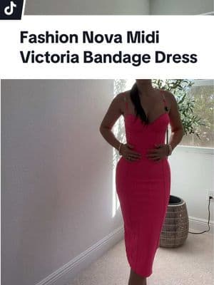 Okay, so this Fashion Nova bandage midi dress... I know, pink. 😅 But honestly, I'm surprised how good this hot pink looks on me! It's seriously well-made, and heads up, if you're bustier, the cups run small. I'm in an extra small for reference. Perfect for a girls' night out or any night you wanna feel your best! #fashionnova #mididress #bandagedress #hotpinkdress #girlsnightout #fashiontok #ttsfashionfam #springfashionfest #springtok #tiktokshopspringglowup #creatorboostcamp #tiktokshopcreatorpicks #spotlightfinds #outfitinspo #dressreview #bodycondress #partydress