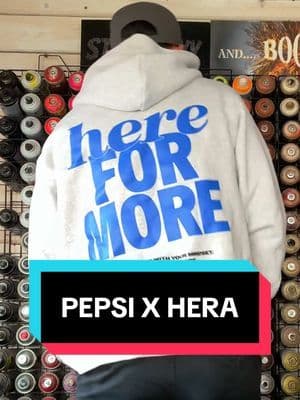 @Pepsi UK and @heraclothing have come together and I’m all for it. Thanks for the hoodie guys 💙💙 #pepsi #hera #collab #artist #streetwear