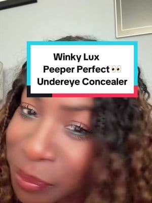 The difference between both sides has me shook! Bright, smooth-looking coverage without the heavy finish. 🌸@Winky Lux #WinkyLux #peeperperfectconcealer #undereyebrightening #tiktokshopstockup