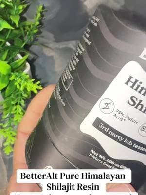 BetterAlt Pure Himalayan Shilajit comes in resin form instead of capsules or gummies. It includes a measuring tool for adding the product to your supplement routine according to the label directions. 🌿 #BetterAlt #ShilajitResin #HimalayanShilajit #WellnessRoutine #TikTokShop