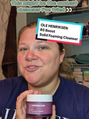 Trying the @Olehenriksen Strength B5 Boost Solid Foaming Cleanser 🫧💜 I was SO curious about the solid-to-foam formula! It’s made with provitamin B5 + elderberry juice and gives you that satisfying foamy cleanse while being described as gentle. Definitely one of the most unique cleansers I’ve added to my skincare routine lately! ✨ #tiktokshopbacktoschool #skincare #clean #selfcare #face