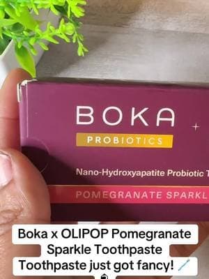 Boka teamed up with OLIPOP for this Pomegranate Sparkle nano-hydroxyapatite toothpaste, designed to support everyday enamel care while bringing a fun flavor to your brushing routine. ✨ #Boka #OLIPOP #NanoHydroxyapatite #ToothpasteFinds #TikTokShop