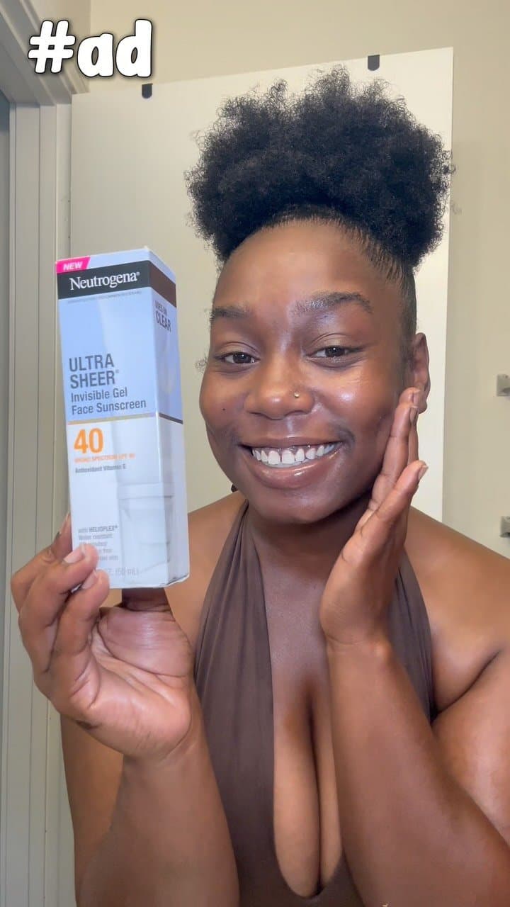 #ad The sunscreen you can’t see 😝🩷 Neutrogena Ultra Sheer Invisible Gel Sunscreen has a velvet-soft texture, dries mat