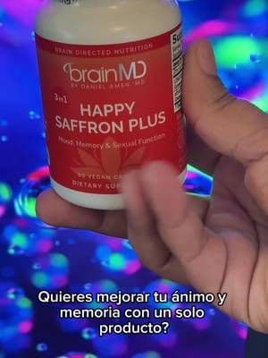 @BrainMD "¿Sabías que el azafrán es el aliado #1 para tu estado de ánimo? 🧠✨ Happy Saffron Plus no solo te ayuda a enfocarte, sino a sentirte bien de adentro hacia afuera. ¡Pruébalo y me cuentas! 🛒👇 #TikTokShop #BrainMD #SuplementosNaturales #MoodBoost "