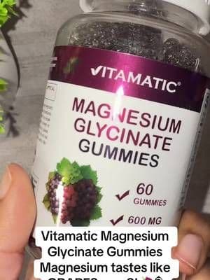 Another giant capsule? No, thank you! 😂 Vitamatic Magnesium Glycinate Gummies offer a grape-flavored alternative for your supplement routine. 💜 #Vitamatic #MagnesiumGlycinate #MagnesiumGummies #WellnessFinds #TikTokShop