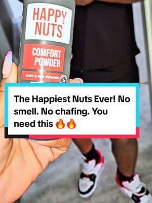 Replying to @totallinatic samee, ESPECIALLY nuts🙈🤣. 🔥 STOP THE SMELLS & CHAFING NOW GENTS! You NEED this🔥 Tired of sweating, chafing, and feeling uncomfortable? This is your solution! 🌟 Happy Nuts Comfort Powder keeps you fresh, dry, and irritation-free all day! Perfect for your groin, feet, and armpits—no more discomfort, no more odor. 👏🏾 Try it and thank me later! Would you try this? 👇🏾 Drop a 🔥 if you need this! ... #HappyNuts #StayFresh #NoMoreChafing #MensGrooming #OdorControl #SweatProtection #AntiChafing #StayDry #GymEssentials #WorkoutHacks #AthleteLife #TikTokMadeMeBuyIt #TikTokShopCreatorPicks