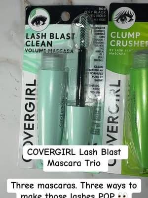 The COVERGIRL Lash Blast Mascara Trio gives you different options for creating fuller, longer, and more defined-looking lashes. Switch up your mascara depending on the lash look you’re going for that day. #TikTokShop #Covergirl #Mascara #LashGoals #MakeupFinds