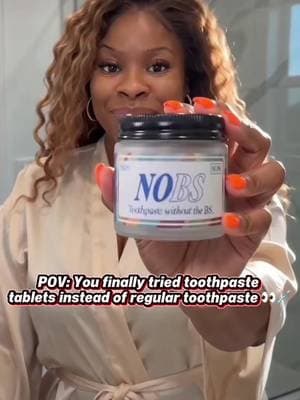 No BS toothpaste tablets! πͺ₯β¨ A different way to brush your teeth without the traditional toothpaste tube! Have you tried toothpaste tablets yet, or are you sticking with regular toothpaste? ππ Tap the orange cart to check them out! π #NoBSToothpaste #ToothpasteTablets #OralCareRoutine #TikTokShopFinds