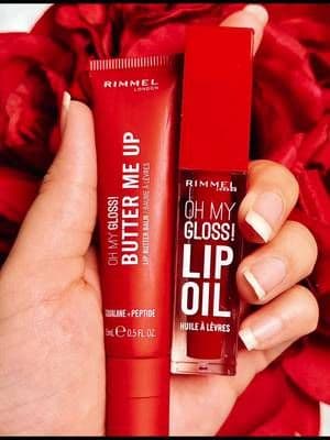 loving the new Rimmel lip butter and gloss 💋🌹🍷✨ @rimmellondon #gifted #rimmellondon #rimmellipgloss #lipbalm #red #sheer #glossylips #rimmelohmygloss #buttermeuplipbalm #red #redlips #affordablemakeup #newmakeup #newin