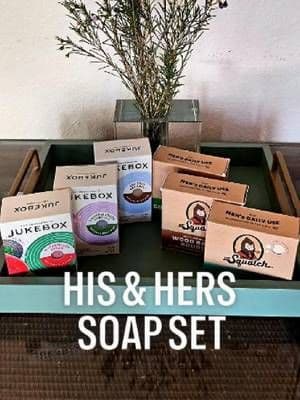 His & Hers natural soap set is the perfect "Get clean AND dirty" Valentine's Day gift | Dr. Squatch His & Hers Soap Bundle @drsquatch #drsquatch #soap #tiktokshopjumpstart #valentinesdaygift #ttsdelightnow #giftguide #tiktokshopcreatorpicks #tiktokshopviral #lovelanguage #seasonalgems #BeMineSocialArmy