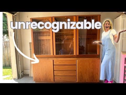 Thrift Store Hutch Makeover: DIY Furniture Flip Transformation | Furniture Upcycling | Thrift flip