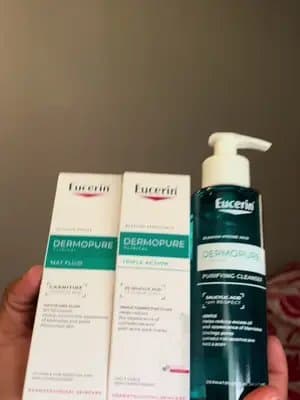 The Eucerin demorpure restore confidence in just three steps cleanser correct and hydrate. SA's Number 1 Dermatologist Recommended Brand for Acne-Prone Skin (Market Survey, December 2025). #acneproneskin #EucerinDermoPure #ClearSkinConfindence #Ad @eucerin_sa