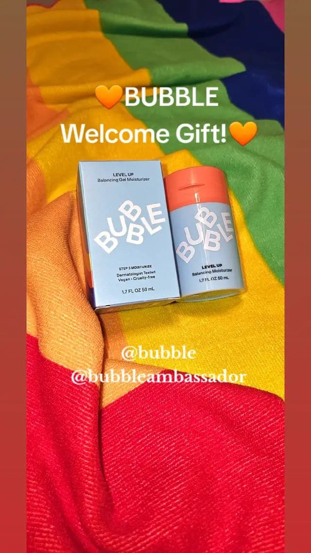 🧡 BUBBLE Skincare 🧡 @Bubble✨ @Bubble Insiders #bubbleambassador #bubble #bubbleoncampus #bubblegiftedme I have been a Bubble Ambassador for over a year, and I love it and their products! Have you joined yet? As a welcome gift, I received BUBBLE's Level Up Balancing Gel Moisturizer! I love using it when my skin is on the oily side. Plus, it is a savior during those hot, humid days! 🌟 For 10% of your BUBBLE order, use promo code: PLUMIE #bubbleskincare #moisturizer #skincare #gelmoisturiser #hydration #promocode #ambassador #beauty #beautyroutine #skincareproducts #skincaretips #honestreview #skincareroutine #welcomegift #beautyreview #productreview #skincarereview