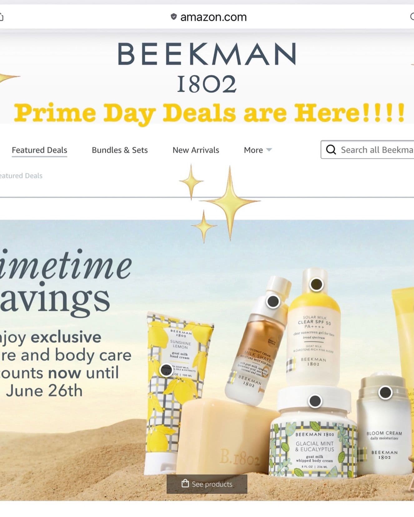 #AD Beekman1802 is having Prime Day sales!!!!
30–40% off some of their best sellers, like:
Milk Shake Facial Toner
Mi