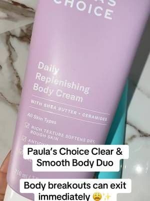 Paula’s Choice combines its body spray with Daily Replenishing Body Cream for a routine that targets breakouts while keeping your skin moisturized. 🩵🧴 #PaulasChoice #BodyAcne #BodyCare #ClearSkinRoutine #TikTokShop
