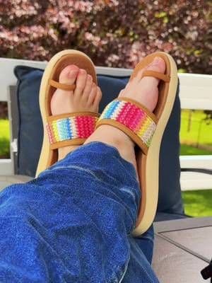 cute sandals that don’t make me regret walking around all day >>>> #heydudeshoes #momstyle #comfysandals #teacherstyle #tiktokshopfinds