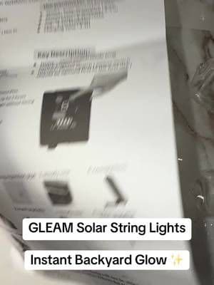 Transform your patio, backyard, or garden with GLEAM Solar String Lights. These solar-powered lights automatically turn on at dusk, creating a warm, inviting atmosphere without the hassle of plugs or high energy bills. #TikTokShop #SolarLights #OutdoorDecor #BackyardGoals #HomeDecor