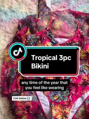Tropical 3pc Bikini #TropicalThreepiece #3pcbikini #Bikini #TropicalBikini #Tropical #SummerBikiniSet #BikiniSet #SummerBikini #Vacation #clothesforvacation ##TikTokShopMemorialSale##sunshinefuels##springcleaning##wellness##TikTokShopSummerSale##TikTokShopMothersDay##fyp##iamsaltrii##iamsaltri##TTSACL