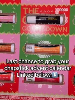 Chapstick advent calendar last chance sale to get yours today! 12 iconic flavors. Hurry 🆙 #tiktokshopholidayhaul #chaps