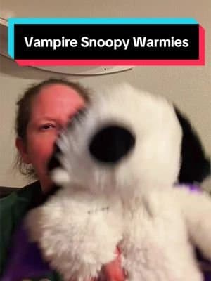 Halloween or Christmas? ๐๐ @Warmies Vampire Snoopy Warmies may be giving Halloween an unfair advantage. ๐ Heโs a gen