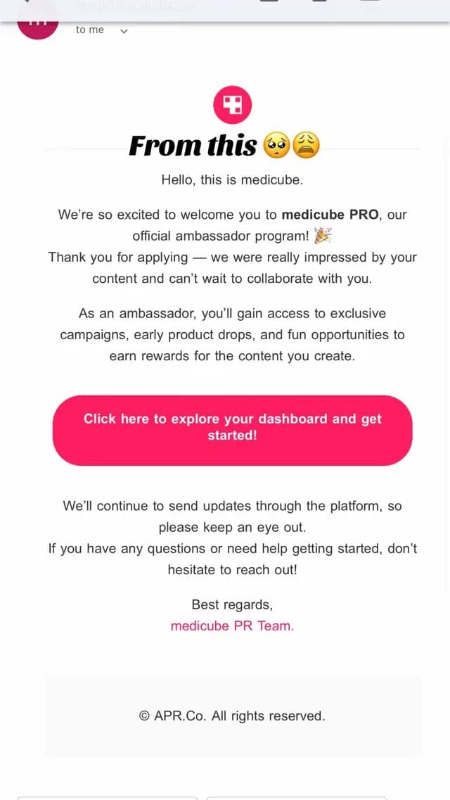 Thank you so much @medicube global @APRILSKIN USA #creatorsearchinsight #medicube #medicubeambassador #kbeauty #prpackage Skincare K beauty Medicube