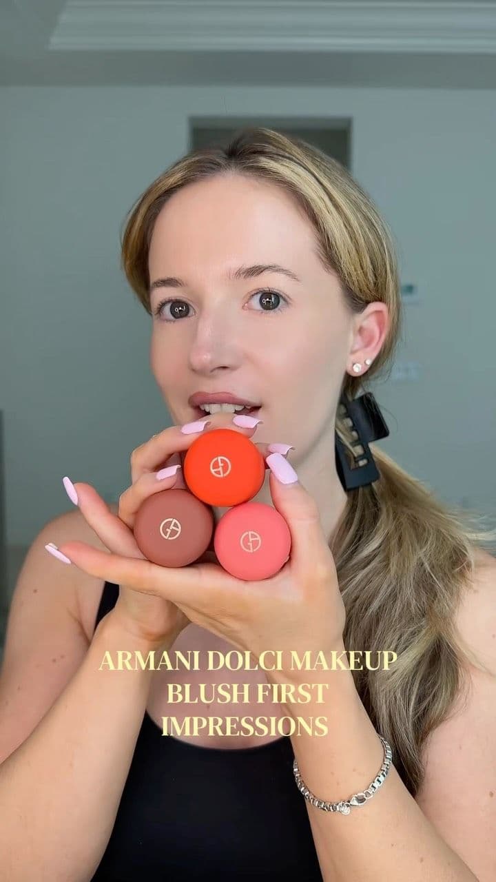 #giftedbyarmani these new armani beauty dolci makeup blush balms and gorgeous wow 🤩 @armanibeauty @sephora #armanidolci