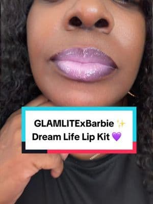 This Barbie lip color is WAY prettier on than I expected 💜💖✨@Glamlite #Glamlite #BarbieDreamLifeLipKit #barbiexglamlite #DealsForYouDays #tiktokshopcreatorpicks