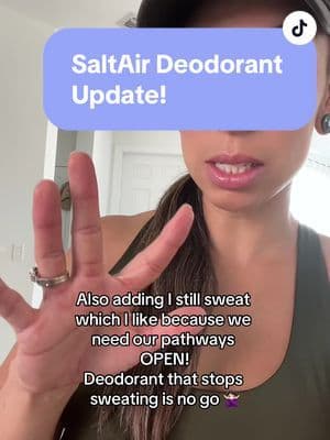 So it works well, today i murdered legs and was a #sweatybetty yet still had a light scent no stank 🙅🏻♀️😅 If you try it let me know what you think! #bestdeodorantforwomen #saltair #ttsrecharge# #saltairpinkbeach #saltairdeodorant #smellsgood #ingrownhairs #leahhalton #viral #tiktokshopmemorialday @Saltair Body